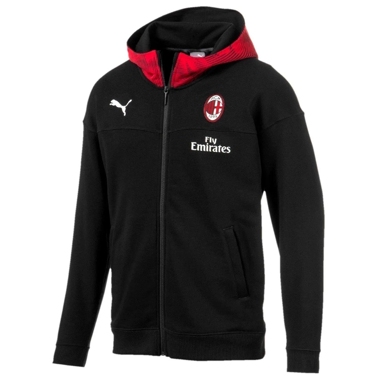 AC Milan black Casual presentation Soccer tracksuit 2019/20 - Puma