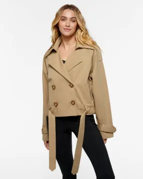 ARLBERG CROPPED TRENCH JACKET  SAND