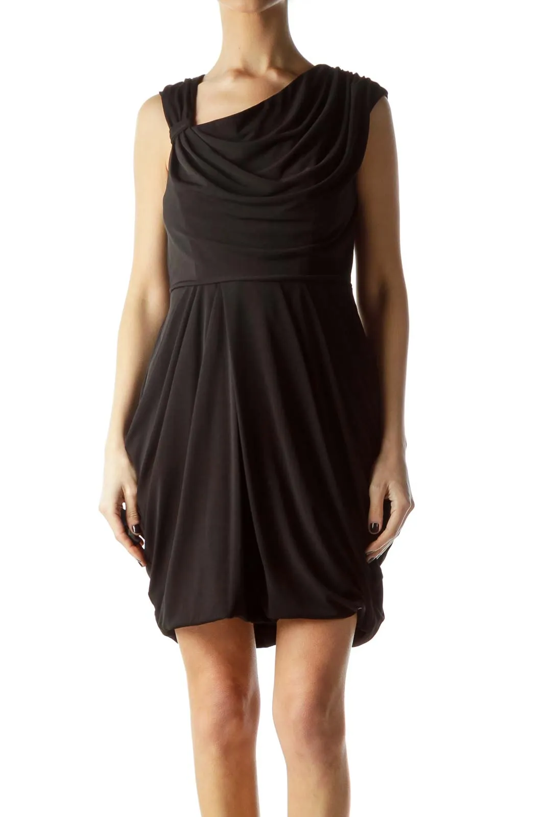 Black Elastic Stretch Cocktail Dress