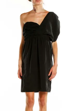 Black One-Shoulder Cocktail Dress