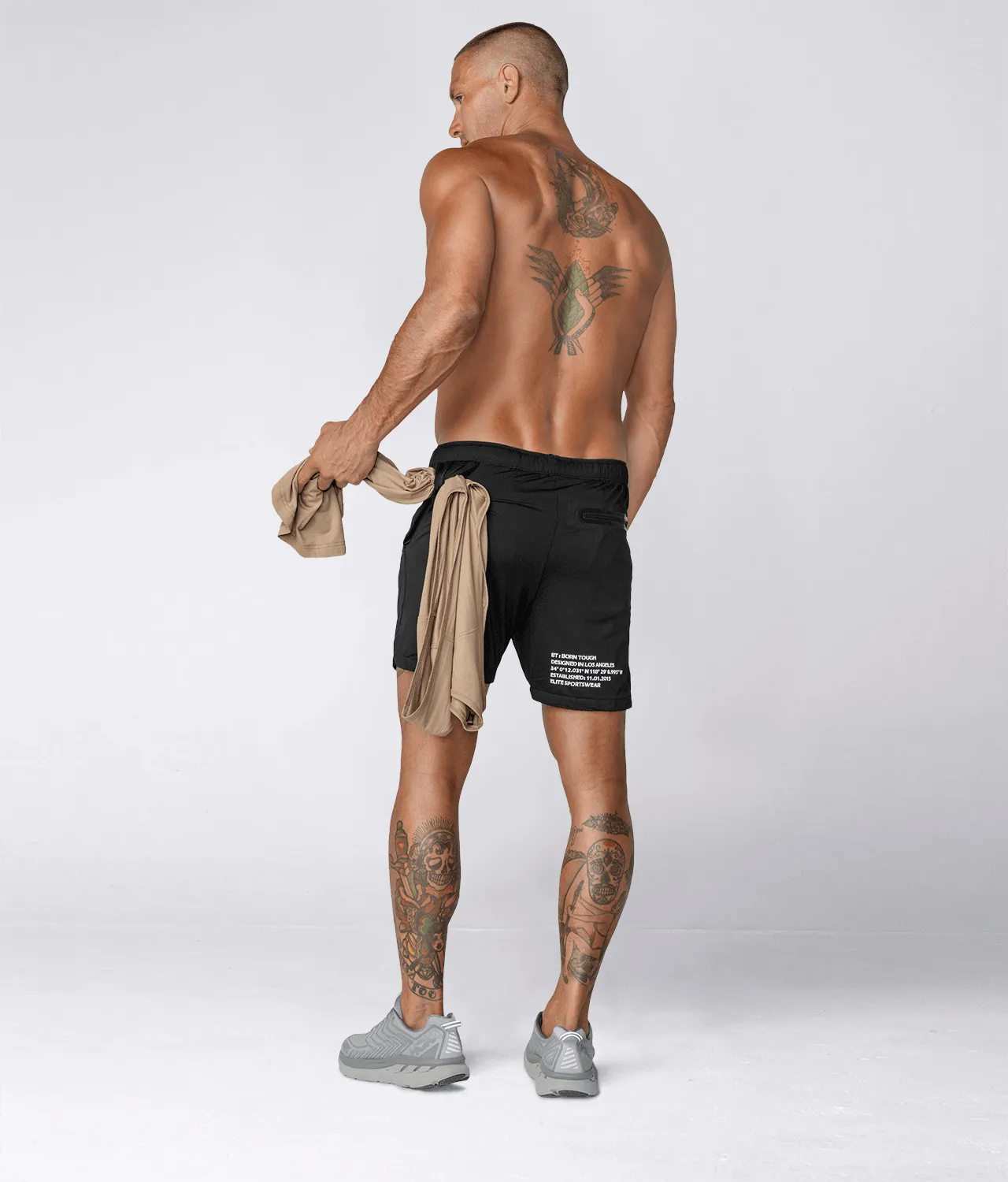 Born Tough Air Pro™ 7" 2 in 1 Men's Athletic Shorts with Liner Ink Black