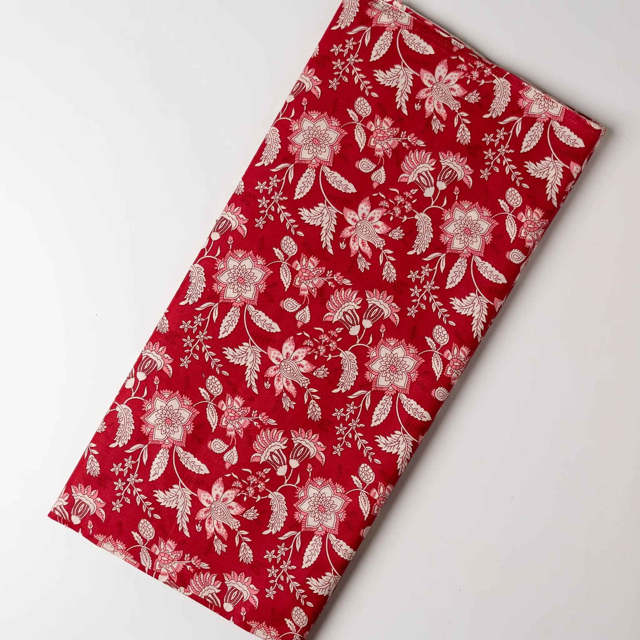 Cotton Printed Fabric (Crimson Red)