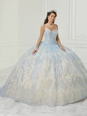 Glitter Print Quinceanera Dress by Fiesta Gowns 56425