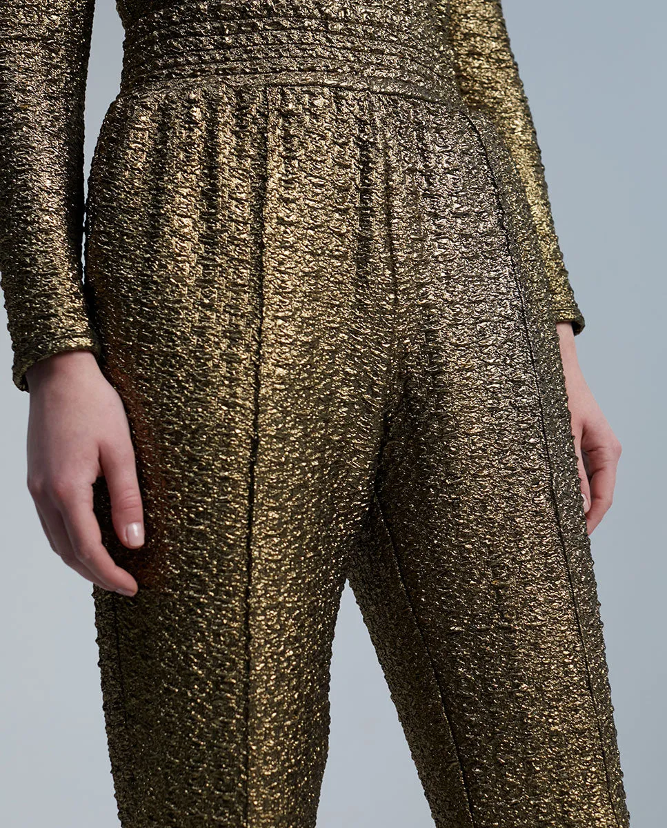 Gold-toned jogging trousers