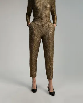 Gold-toned jogging trousers