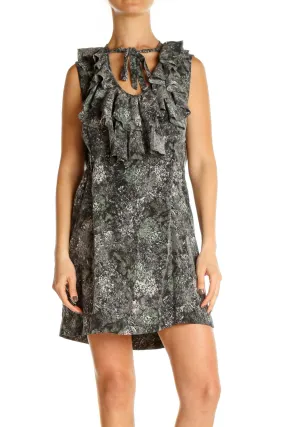 Gray Cocktail A-Line Dress