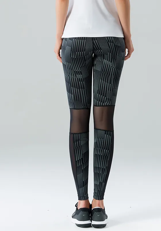 High Waist Reflective Design Pants