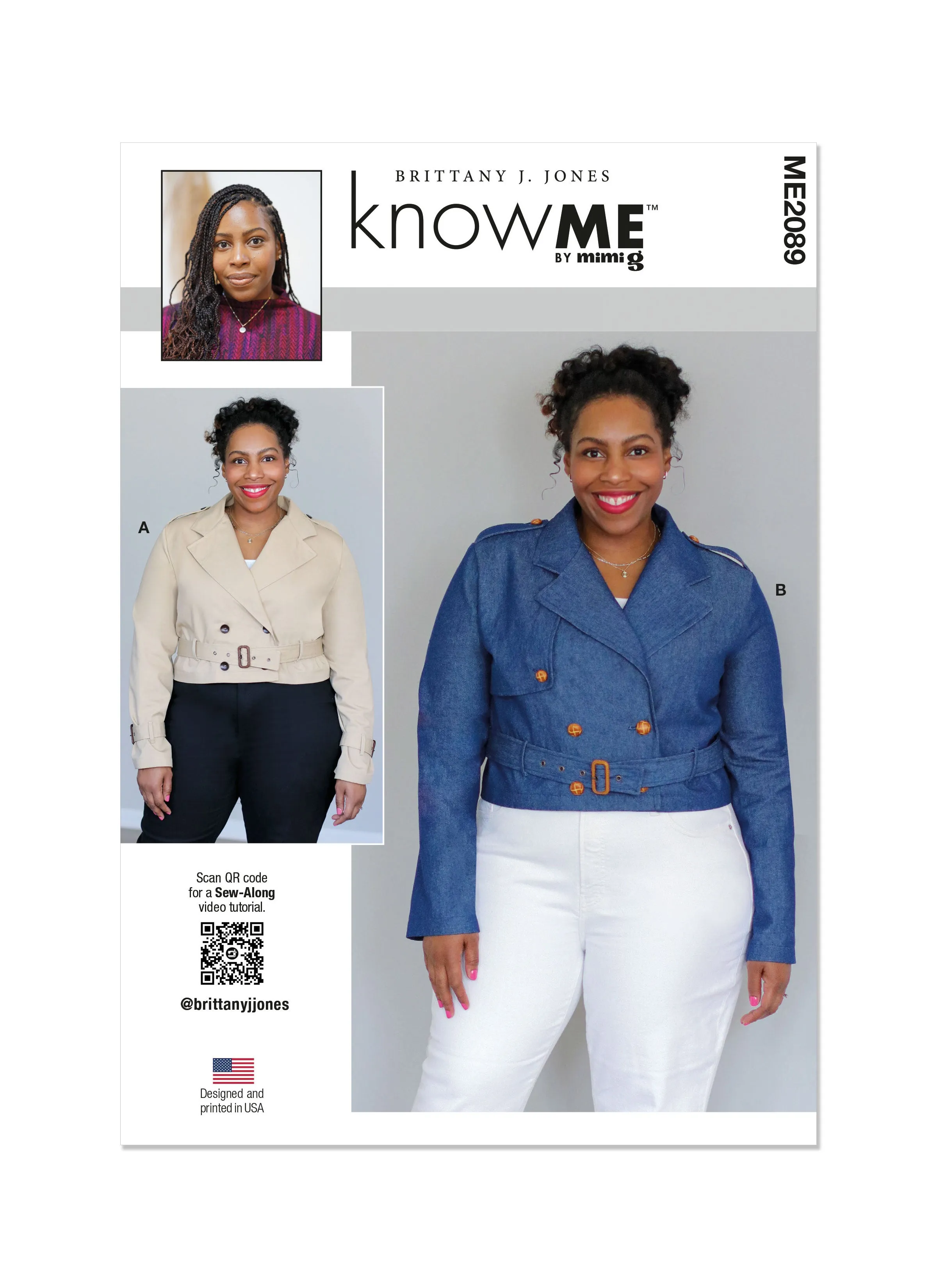 Know Me Sewing Pattern 2089 Jackets by Brittany J. Jones