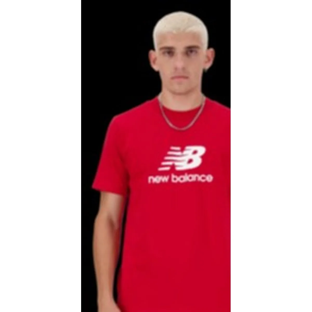 Men’S Short Sleeve T-Shirt New Balance  Logo Mt41502 Tre Red