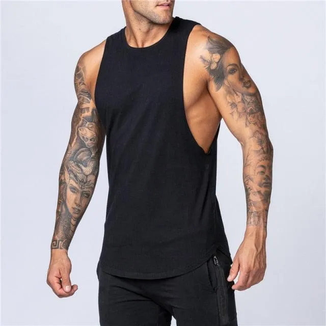 Men's Tank Top Vest Muscle Sleeveless Sportswear Shirt (TM7)(F101)(F8)