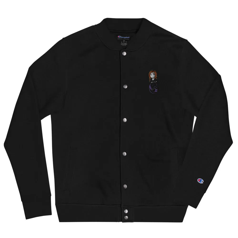 Mzladysixx Embroidered Champion Bomber Jacket