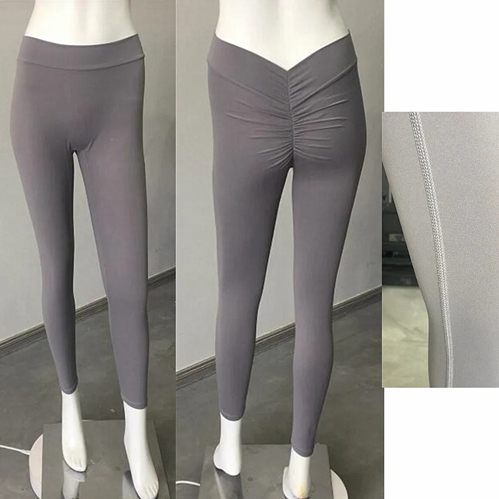 Nylon Back V Butt Yoga Pants