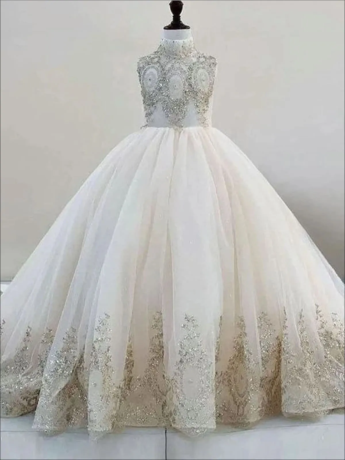 Once Upon A Ball Rhinestone Communion Gown