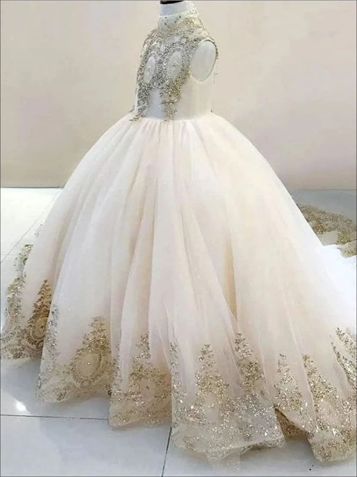 Once Upon A Ball Rhinestone Communion Gown