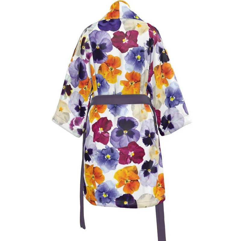 Pansy Face Kimono