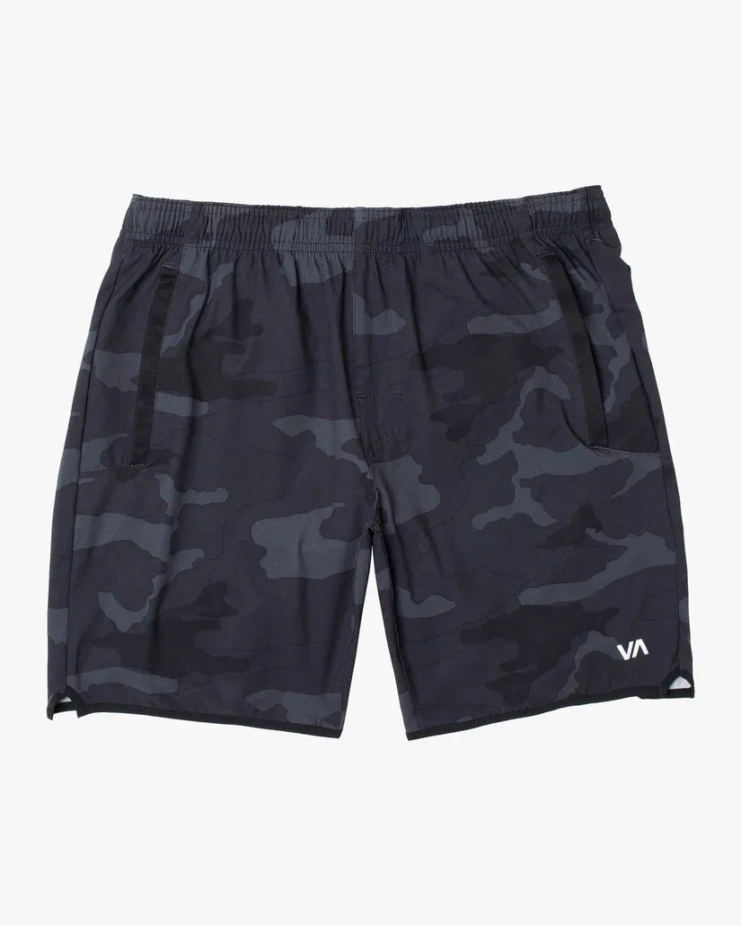 RVCA YOGGER STRETCH 17" SHORT - BLACK CAMO