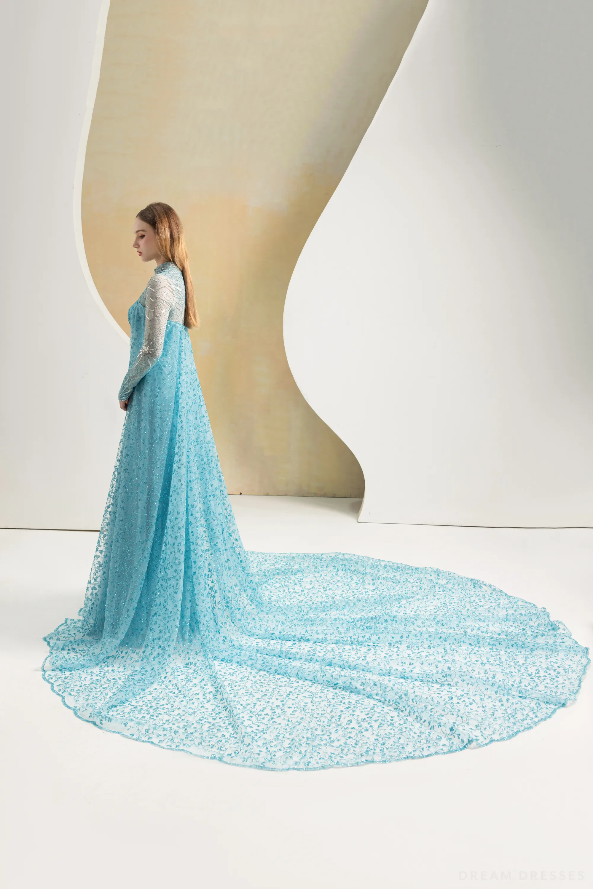 Stunning Elsa-Inspired Grown with Detachable Cape (#Elsa)