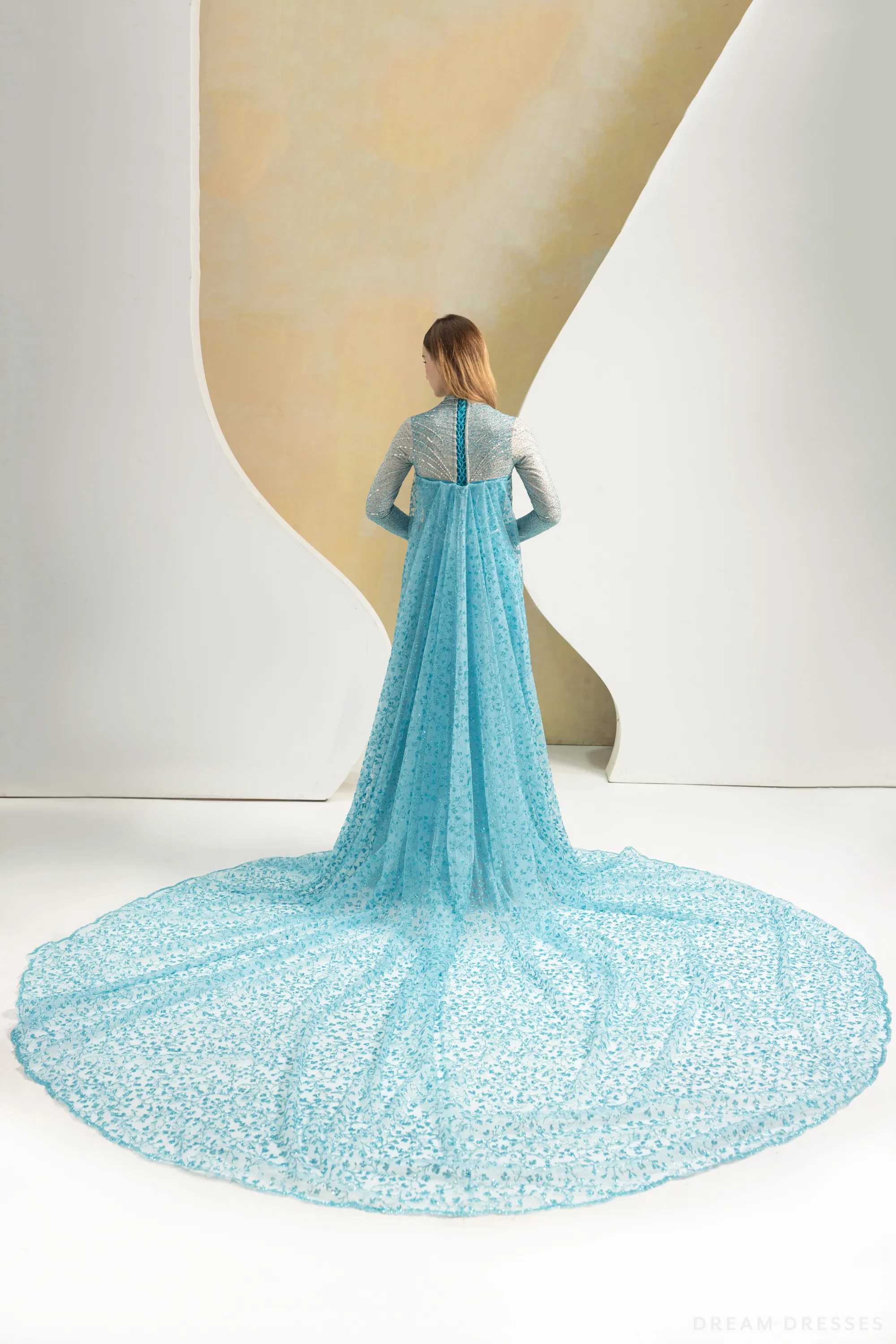 Stunning Elsa-Inspired Grown with Detachable Cape (#Elsa)