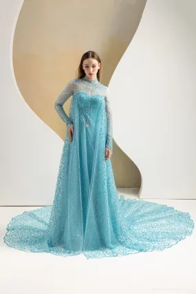 Stunning Elsa-Inspired Grown with Detachable Cape (#Elsa)