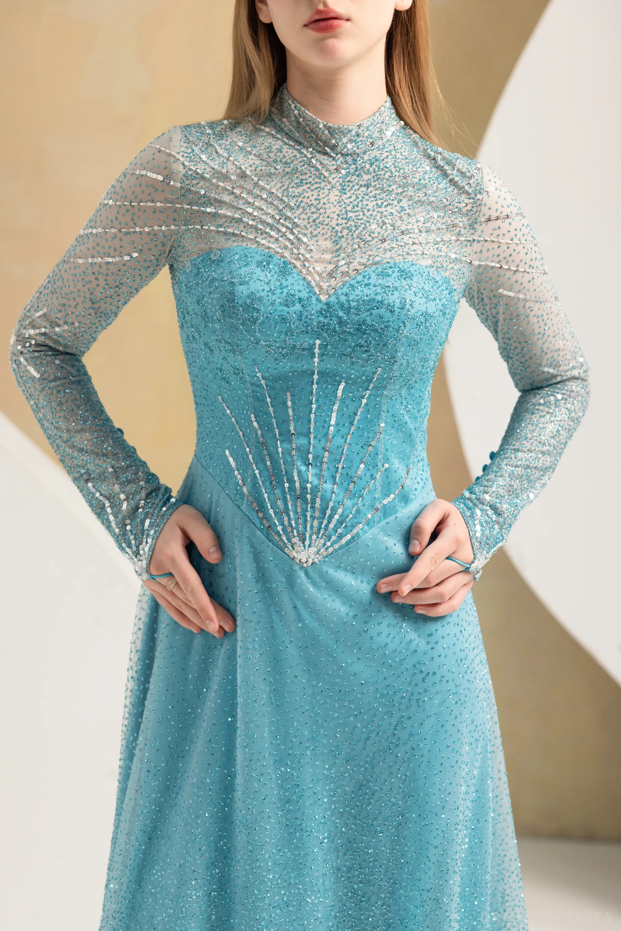 Stunning Elsa-Inspired Grown with Detachable Cape (#Elsa)