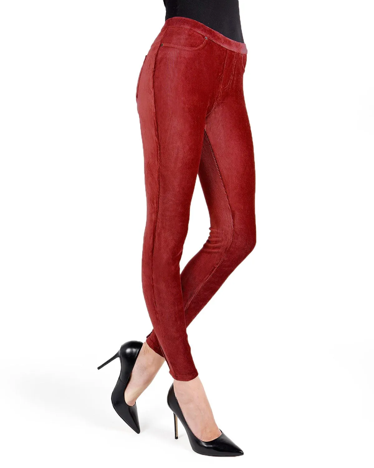 Thin-Rib Slim-Cut Stretch Corduroy Leggings