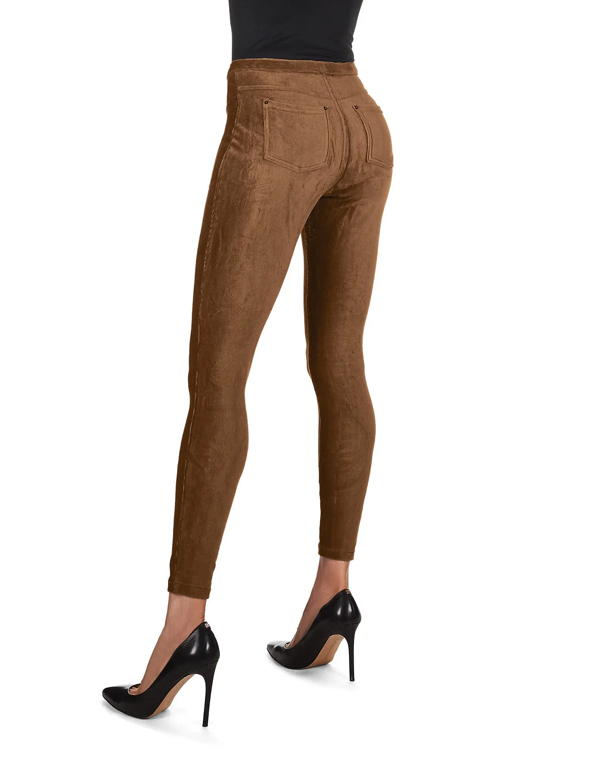 Thin-Rib Slim-Cut Stretch Corduroy Leggings