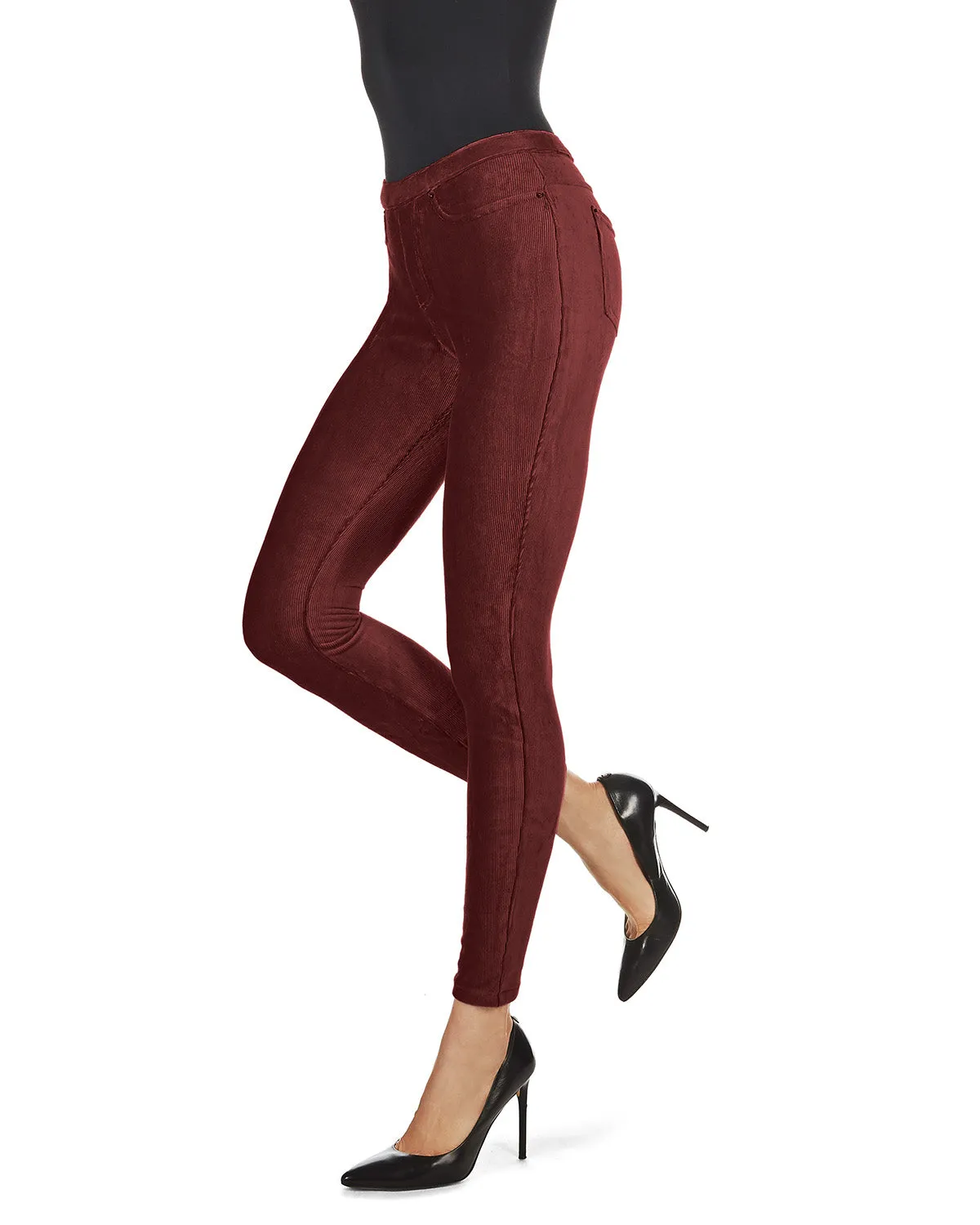 Thin-Rib Slim-Cut Stretch Corduroy Leggings