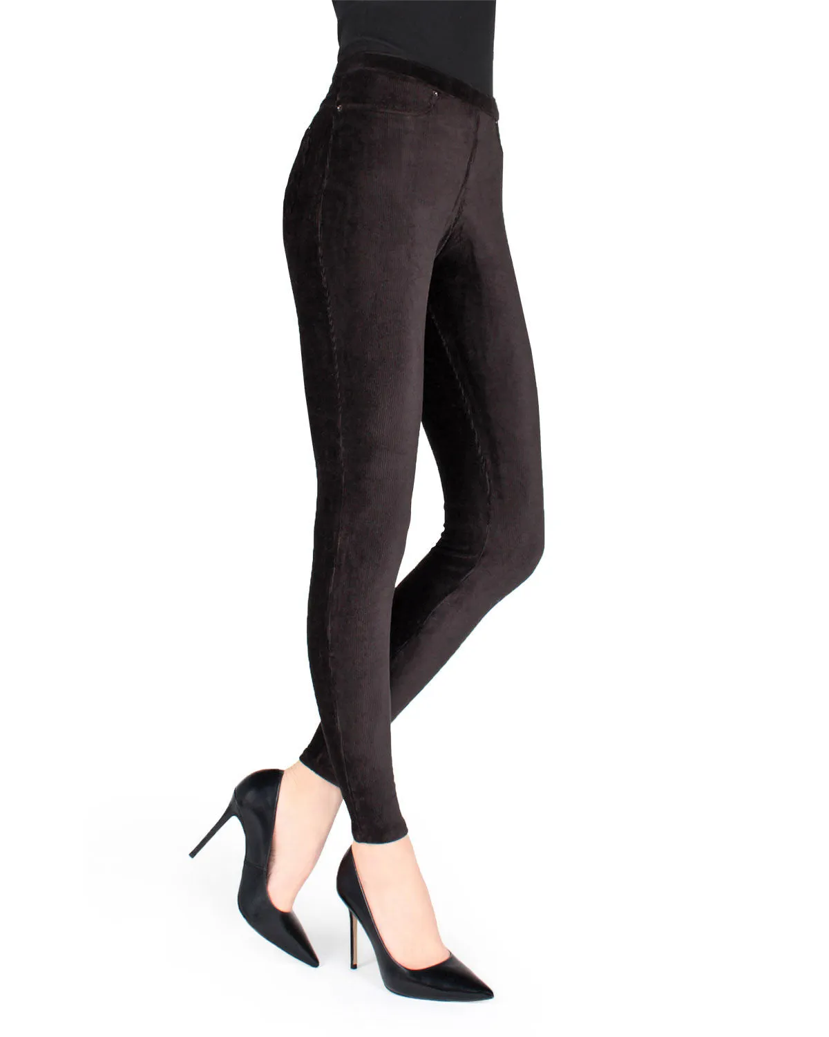 Thin-Rib Slim-Cut Stretch Corduroy Leggings