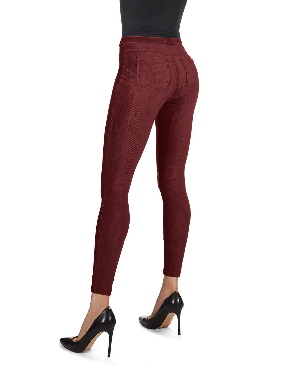 Thin-Rib Slim-Cut Stretch Corduroy Leggings