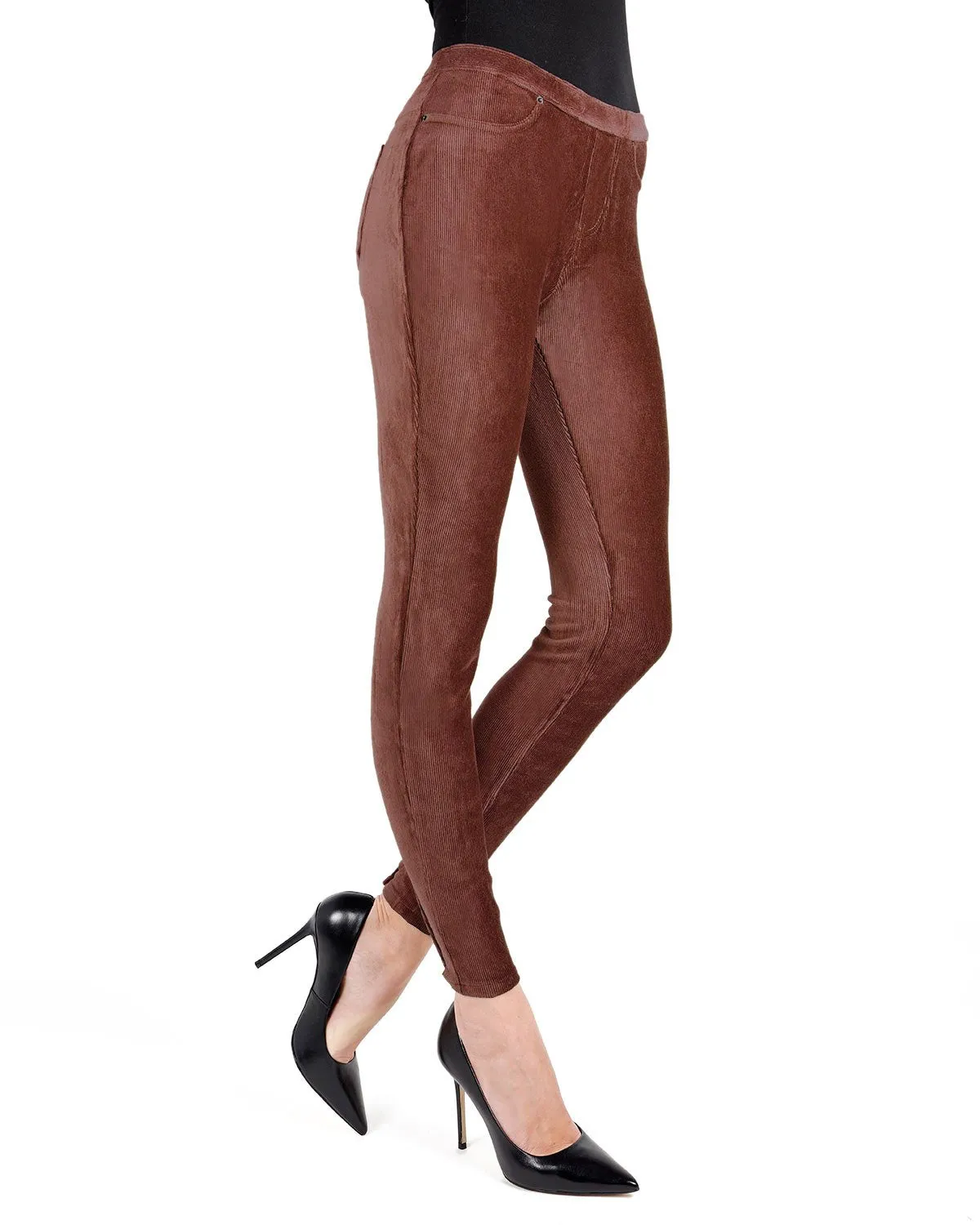 Thin-Rib Slim-Cut Stretch Corduroy Leggings