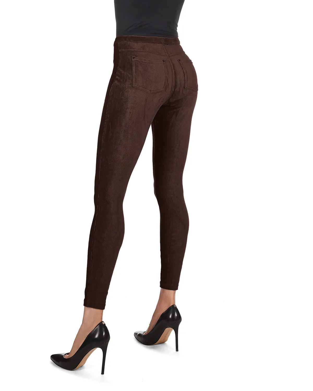 Thin-Rib Slim-Cut Stretch Corduroy Leggings