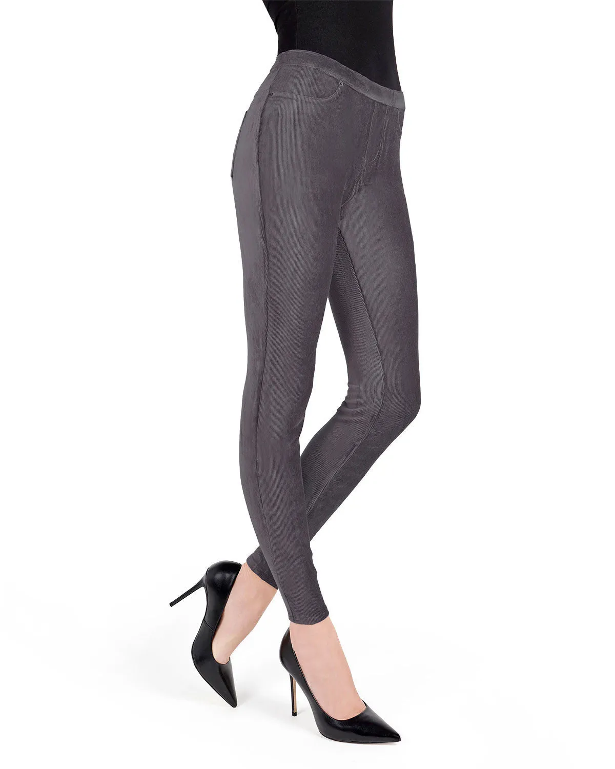 Thin-Rib Slim-Cut Stretch Corduroy Leggings