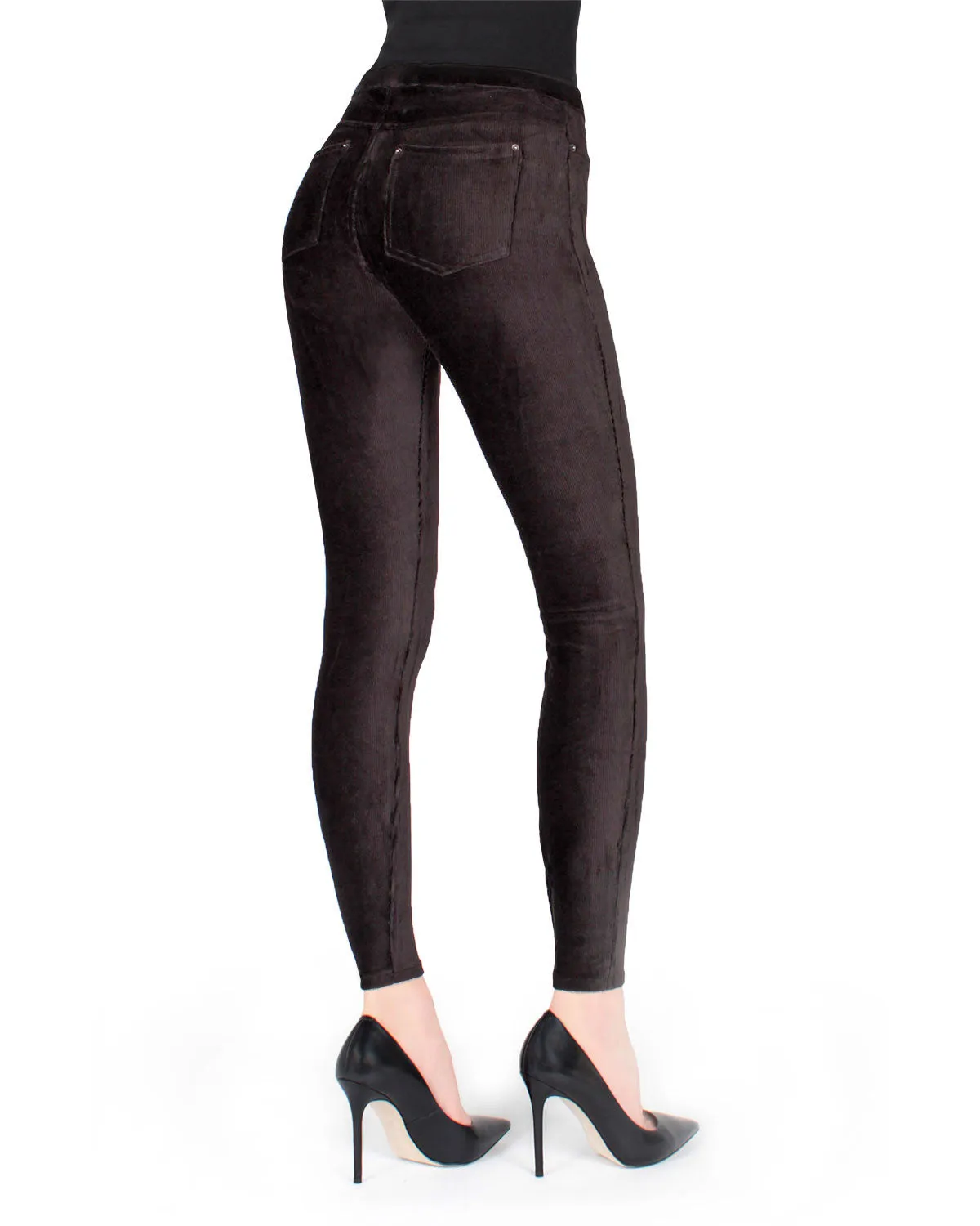 Thin-Rib Slim-Cut Stretch Corduroy Leggings