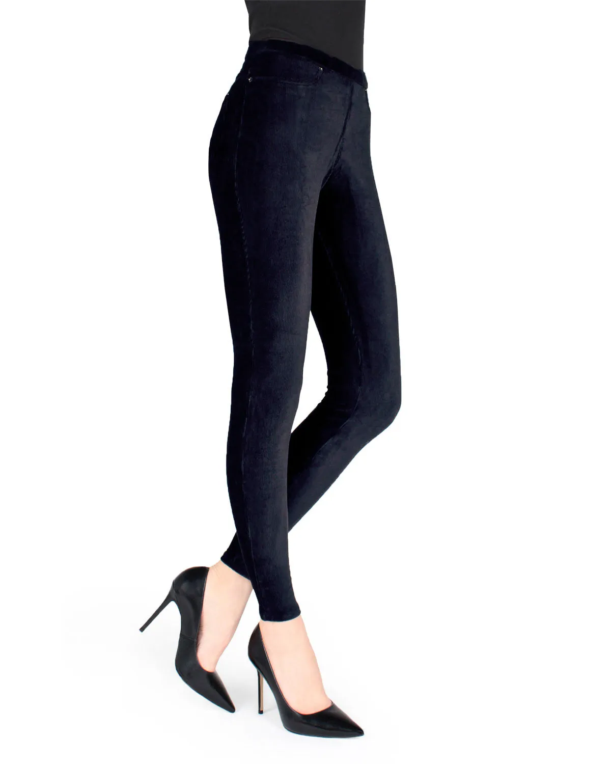 Thin-Rib Slim-Cut Stretch Corduroy Leggings