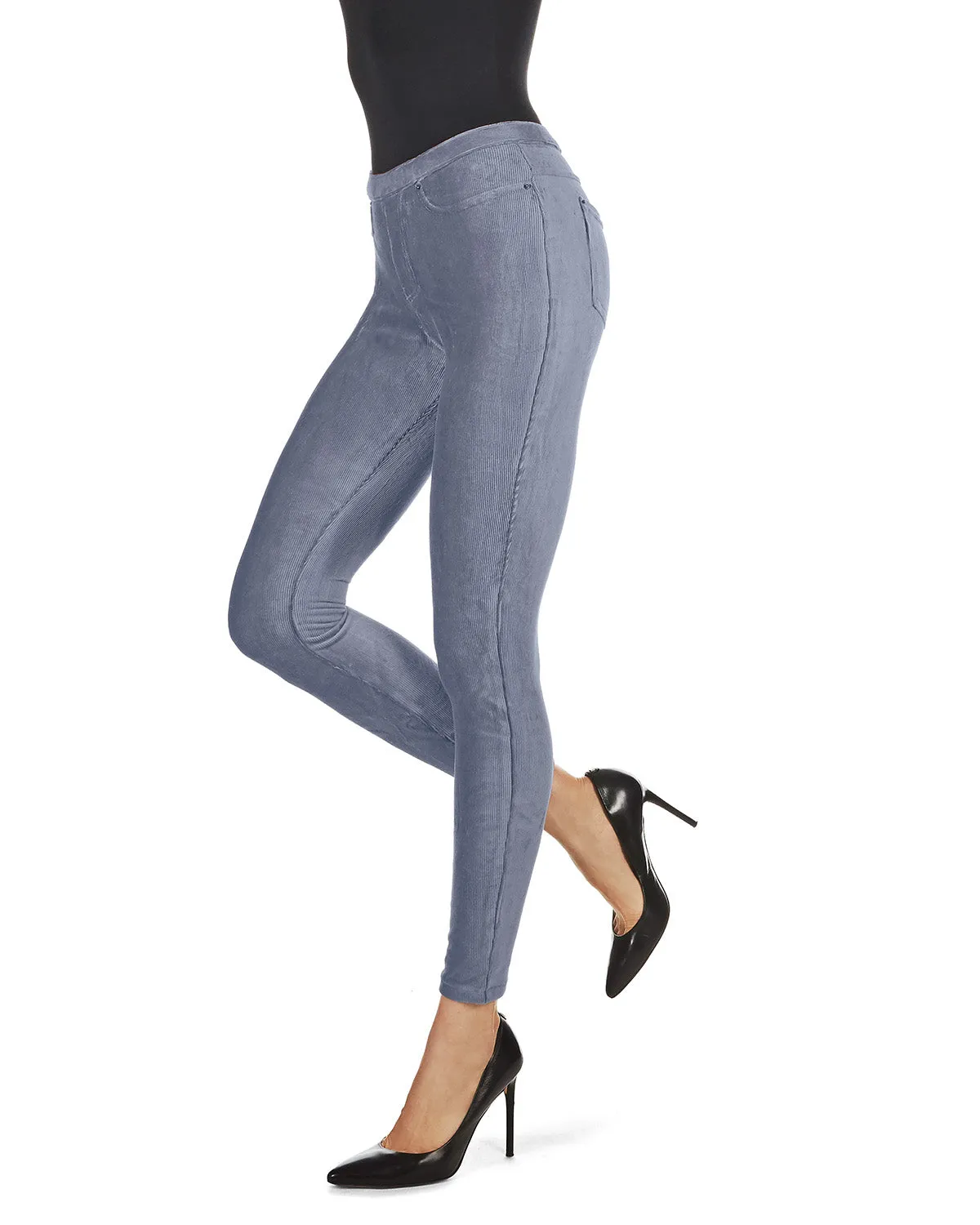 Thin-Rib Slim-Cut Stretch Corduroy Leggings