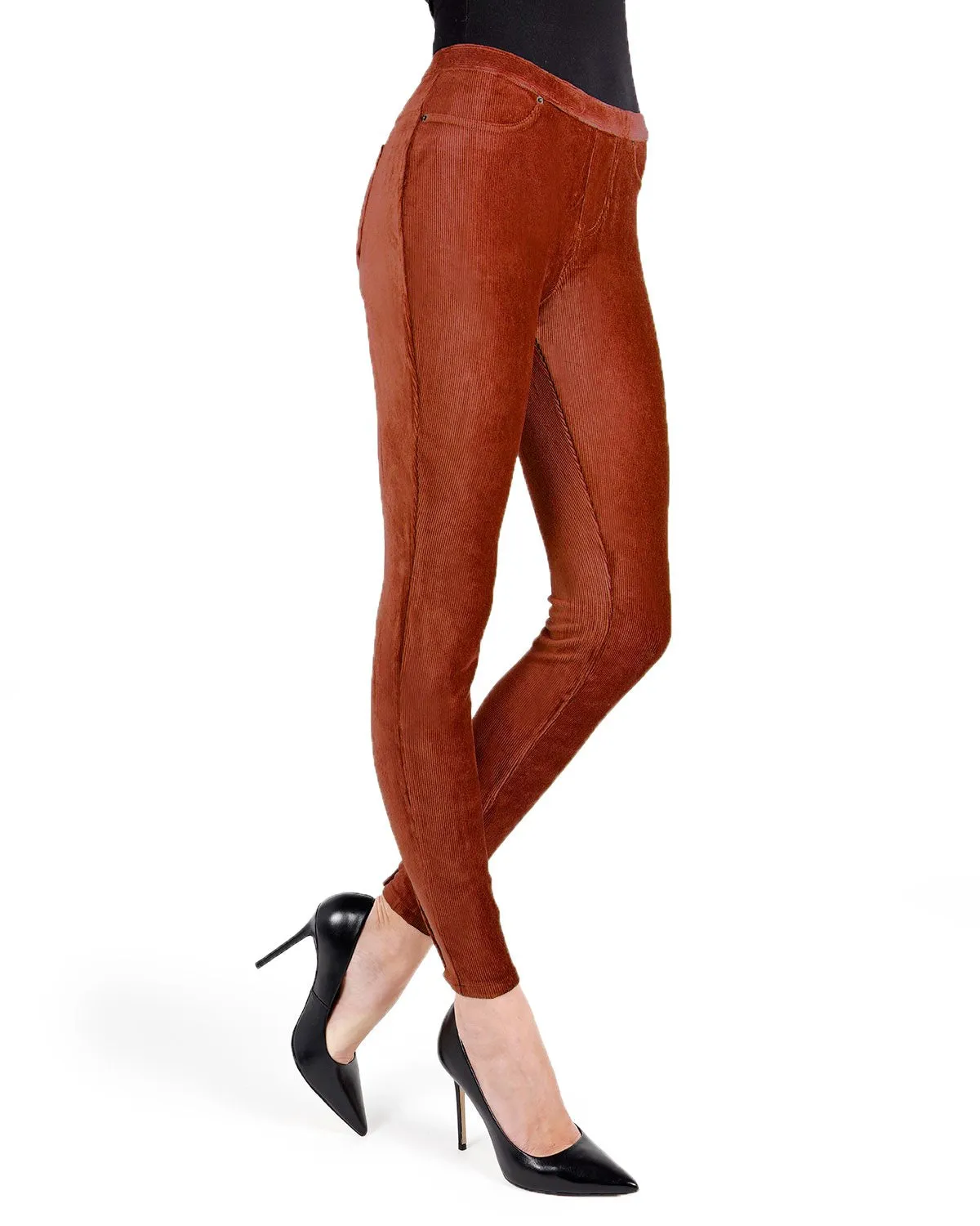 Thin-Rib Slim-Cut Stretch Corduroy Leggings