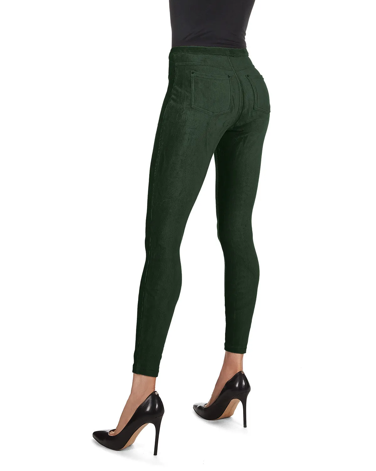 Thin-Rib Slim-Cut Stretch Corduroy Leggings