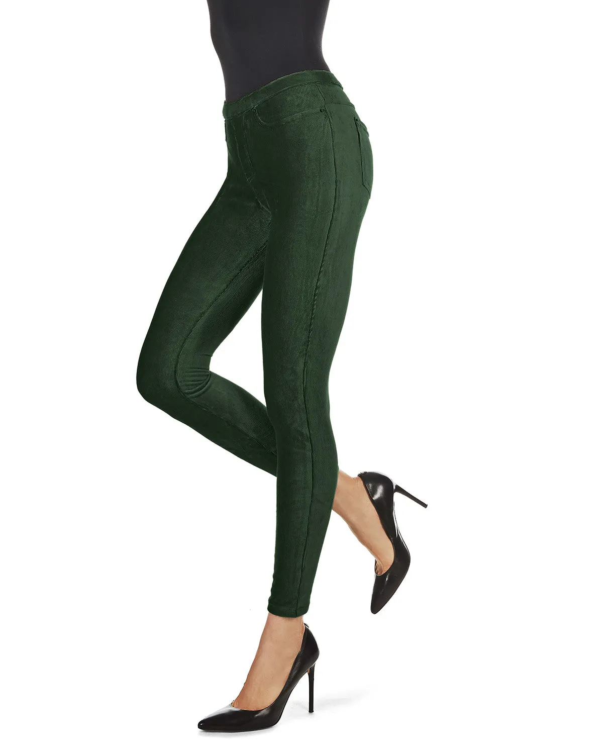 Thin-Rib Slim-Cut Stretch Corduroy Leggings