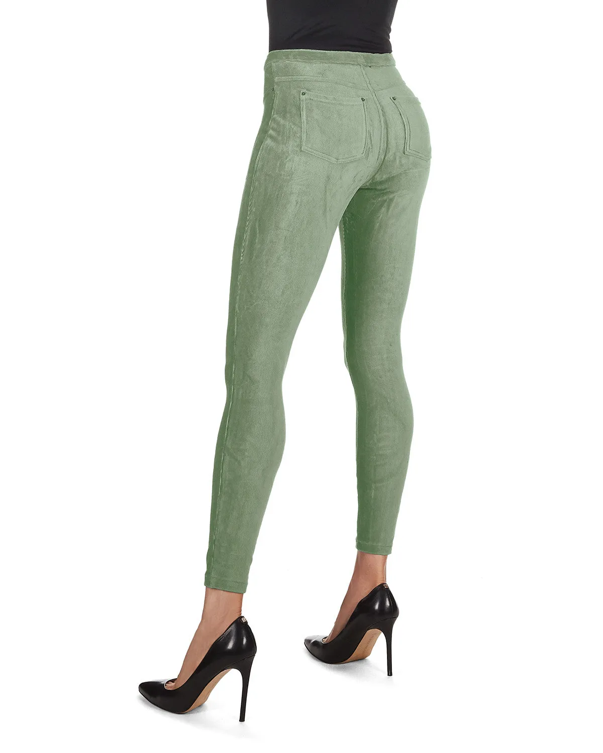 Thin-Rib Slim-Cut Stretch Corduroy Leggings