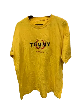 Vintage Tommy Hilfiger Sports Yellow T-Shirt Large