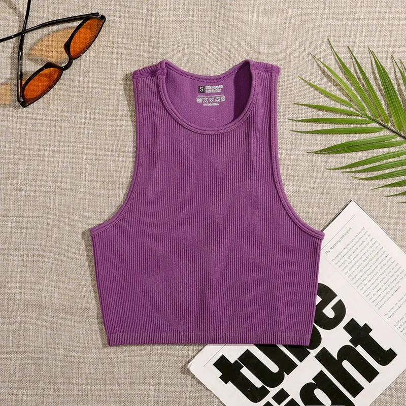 Women Yoga Vest Gym Sports Crop Tops