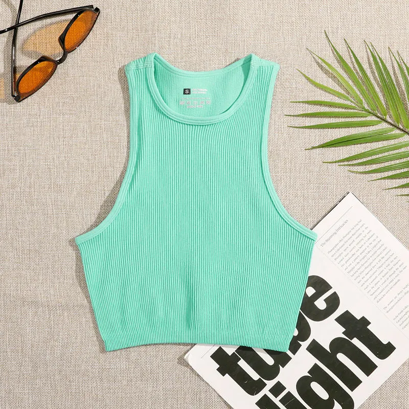 Women Yoga Vest Gym Sports Crop Tops